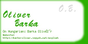 oliver barka business card